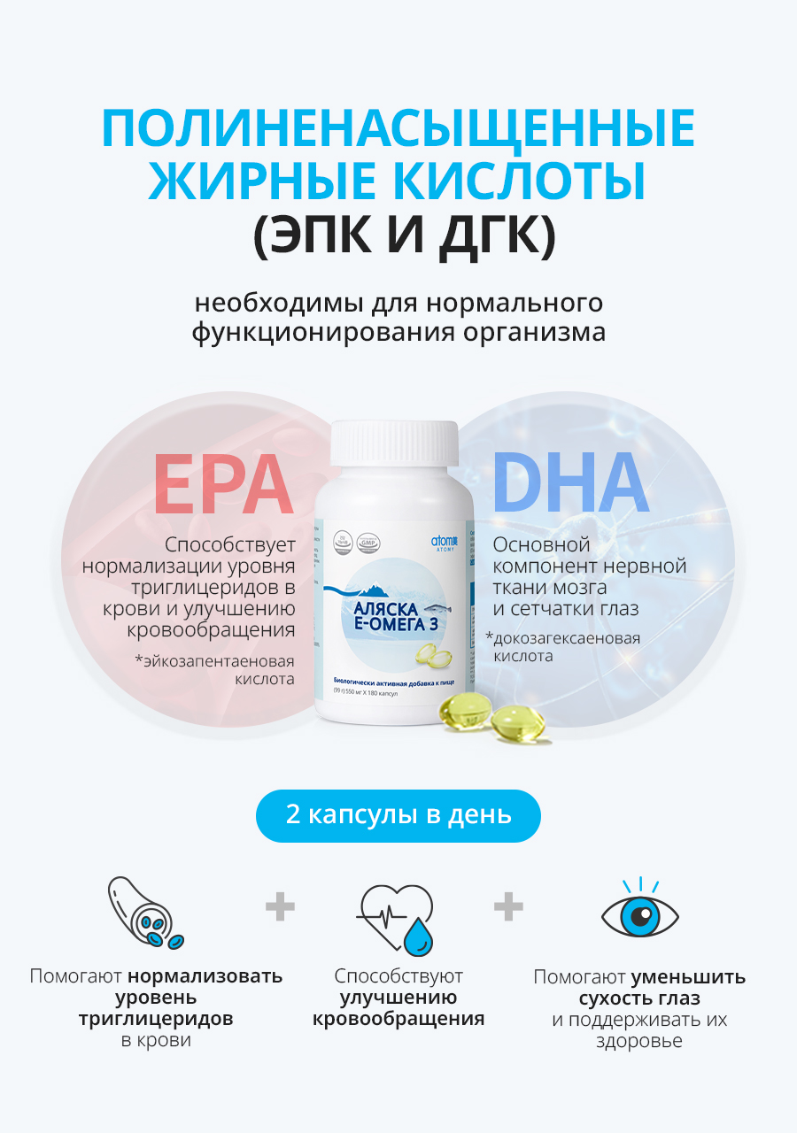 Атоми Аляска Е-Омега 3 - описание