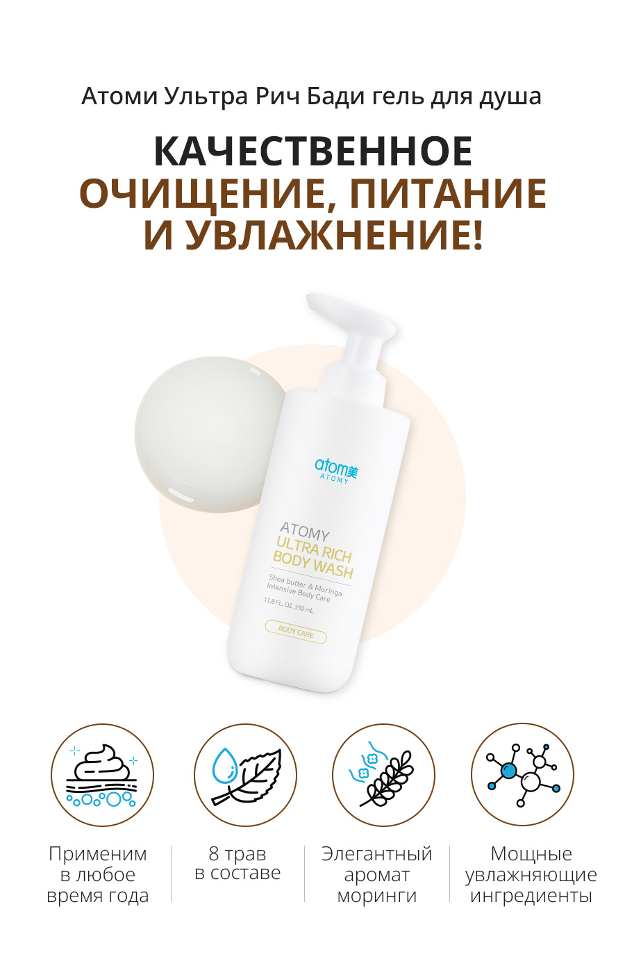Атоми Ультра Рич Бади Гель для душа - описание