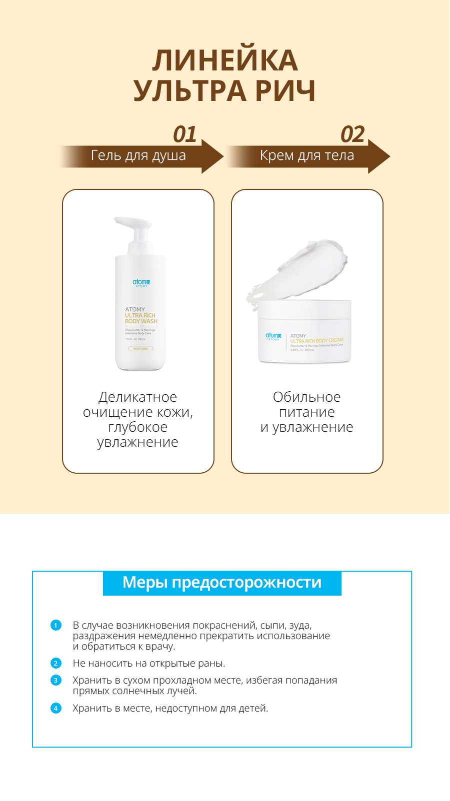 Атоми Ультра Рич Бади Крем для тела - описание